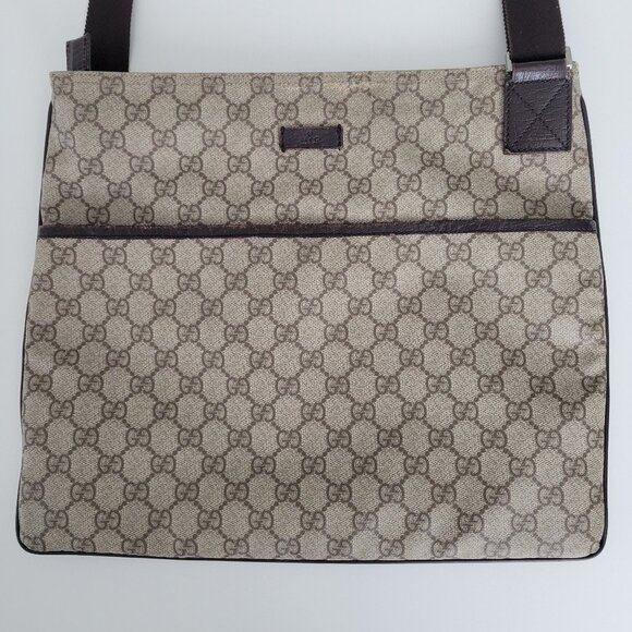 Authentic Large GUCCI GG Supreme Messenger Crossbody Shoulder Bag 141198 - Picture 1 of 16